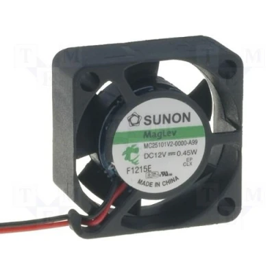 Abbildung von Sunon Lüfter 25x25x10mm MF25101V2 A99 DC 12V 9600 U/min 16dBA Vapolager 2 Litzen