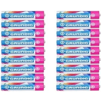 Abbildung von Grundig Alkaline AAA Batterien LR03 Vorteilspack 18 Stück 950mAh Akku 1,5 V Geeignet für Elektronisches Spielzeug, Fernbedienungen und mehr Metall Mehrfarbig