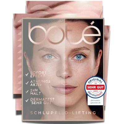 Abbildung von BOTÉ 144 Schlupflider Stripes unsichtbar &amp; atmungsaktiv (XXL) Lidstraffung Strips für strahlende Augen Eyelid Stickers gegen Schlupflid Dermatest &quot;sehr gut&quot; NEUE GRÖSSEN