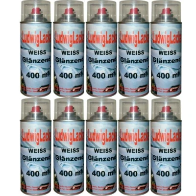 Abbildung von Standardspray 10 Lackspray Weiss glänzend 400 ml je Spraydose
