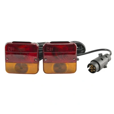 Abbildung von XL 553910 Heckleuchtensatz 7 Wohnwagen mit Glühlampen, Befestigungsmaterial