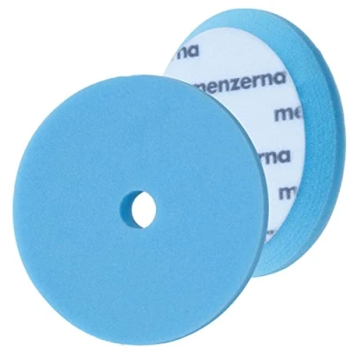 Abbildung von detailmate Set Menzerna Premium Wax Foam Pad 150 mm sehr weicher Polierschwamm ideal zum Wachsen blau + 1 Nitril Schutzhandschuh