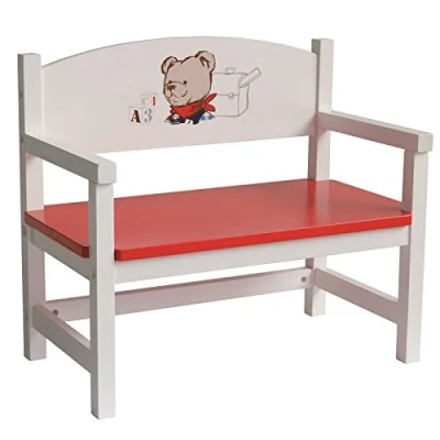 Abbildung von roba® Puppenmöbel Teddy College, Puppenbank weiß lackiert, Puppenzubehör