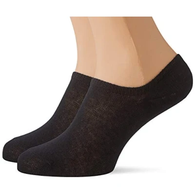 Abbildung von PIECES Damen Pctess 2 Pack Sneaker Noos Socken, Schwarz, Einheitsgröße EU