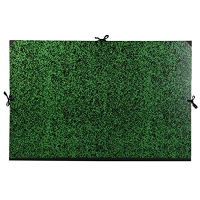 Abbildung von Clairefontaine 33600C Zeichenmappe / Transportmappe Annonay mit Bändern ohne Klappen Rücken 30mm, innen: 75x110cm, außen: 78x118cm, robust und sicher, Grün, 1 Stück, Grün