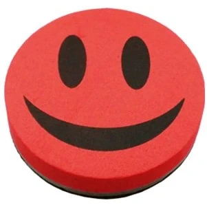Abbildung von Conipa Gute Laune Smiley Whiteboard Löscher Schwamm magnethaftend Fein Rot