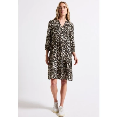 Abbildung von STREET ONE Midikleid mit Volants und grafischem Muster