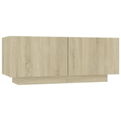 Abbildung von vidaXL TV Schrank Lowboard Sideboard Fernsehschrank Fernsehtisch Möbel Tisch Board HiFi Wohnzimmer Sonoma Eiche 100x35x40cm Holzwerkstoff