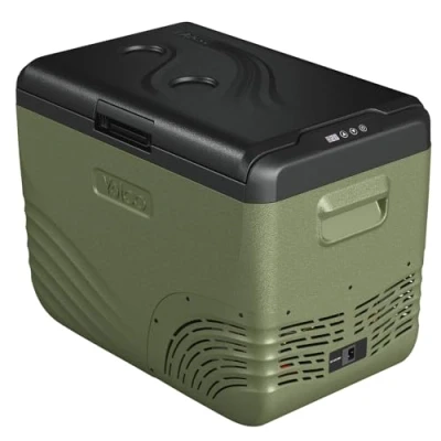 Abbildung von Yolco NX40 Green Elektrische Kompressor Kühlbox, App Steuerung per Bluetooth, 12/24 V und 230 V, mit USB Anschluss für Auto, LKW, Boot, 37 Liter