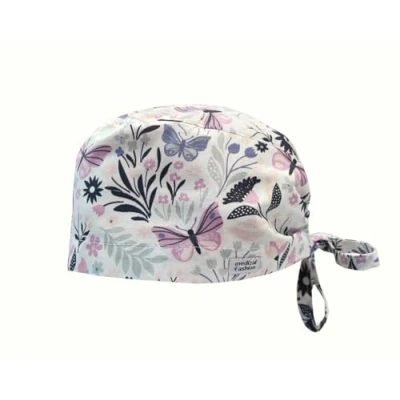 Abbildung von MEDIZAL FASHION OP Haube mit Schnüren, Arzt Kostüm Zubehör Unisex, Hauben Stoff Wiederverwendbare, Krankenschwester Baumwolle, Haube, Medizinische Kappe Schmetterlingswiese