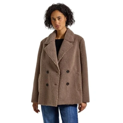 Abbildung von Street One Caban Fleecejacke, Damen, Größe: 38, Braun
