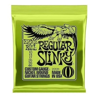 Abbildung von Ernie Ball E Gitarrensaiten, 2221 Regular Slinky, 3er Pack, Nickel, Medium, limitierte Auflage