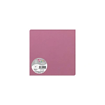 Abbildung von Clairefontaine 11155C Packung mit 25 Karten Pollen, 16x16cm, 210g, ideal für Einladungen und Korrespondenz, Rosa, 1 Pack