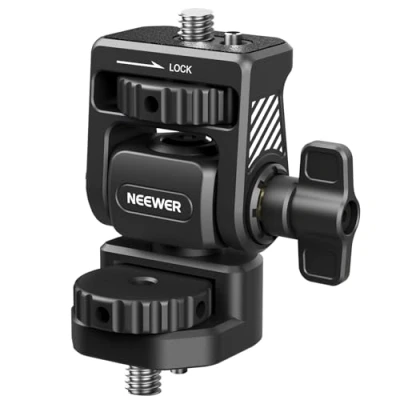 Abbildung von NEEWER Feldmonitorhalterung, Monitorhalter mit 1/4&quot; Schraube, 360 schwenkbar 180 neigbar Verdrehungssichere Schraube kompatibel Atomos Ninja 5&quot; &amp; 7&quot; Kameramonitor SmallRig Kamerakäfig, MA021