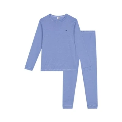 Abbildung von Petit Bateau Jungen A0D9A Schlafstrampler, Perse/Marshmallow, 16 Jahre