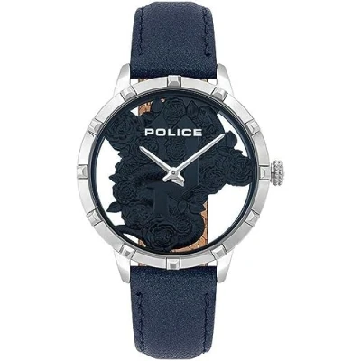 Abbildung von Police Unisex Erwachsene Analog Quarz Uhr mit Leder Armband PL16041MS.03