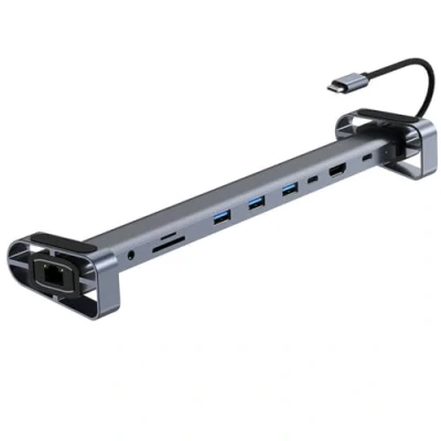 Abbildung von Bolwins H36CS 11 in 1 USB C Docking Station 4K HDMI, 3 3.0, Stromversorgung, PD Laden, SD/TF Kartenleser, Ethernet, 3,5 mm Audio Buchse Kompatibel mit MacBook Pro/Air