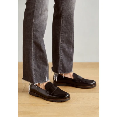 Abbildung von Gabor Damen Slipper, Frauen Slip On,Slip ons,Mokassins,Halbschuhe,Slides,Schlupfschuhe,schluepfschuhe,Loafer,schwarz,37.5 EU / 4.5 UK