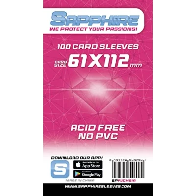 Abbildung von Red Glove 100 Sapphire Sleeves Fuchsia, 61 x 112 cm