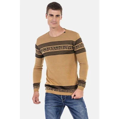 Abbildung von Cipo &amp; Baxx Strickpullover, Herren, Größe: Large, Camel