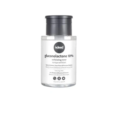 Abbildung von Indeed Labs Gluconolactone 10% Peeling Toner, klar, hellt Verfärbungen auf, reinigt Poren, spendet Feuchtigkeit und beruhigt die Haut