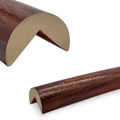 Abbildung von Betriebsausstattung24 Eckschutzprofil Typ A Länge: 1,0 m Material: hochflexiblem Polyurethan Schaum Selbstklebend Farbe: Holzoptik rot Kantenschutz