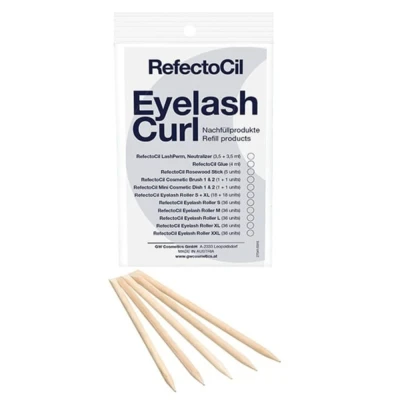 Abbildung von RefectoCil Refill Rosenholzstäbchen Ideal zum Fixieren von Wimpern auf Wimpernrollen 5 Stück