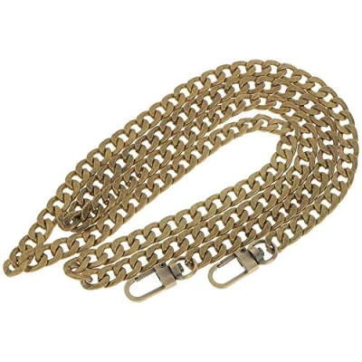 Abbildung von POFET 120cm Metall Cross Body Bag Kettenriemen Geldbörse Handtasche Umhängetasche Kettenersatz Bronze