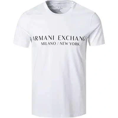 Abbildung von AX Armani Exchange Herren Milano/New York Logo Tee T Shirt, grau, Mittel