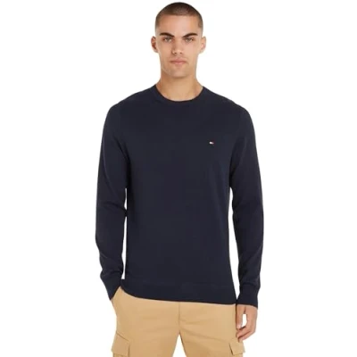 Abbildung von Tommy Hilfiger Classic CREW NECK Strickpullover, Herren, Größe: Medium, Desert sky