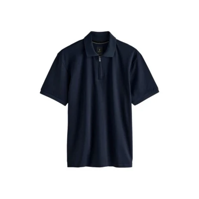 Abbildung von Next Regular FIT Short Sleeve Smart Collar Poloshirt, Herren, Größe: 3XL, Navy blue