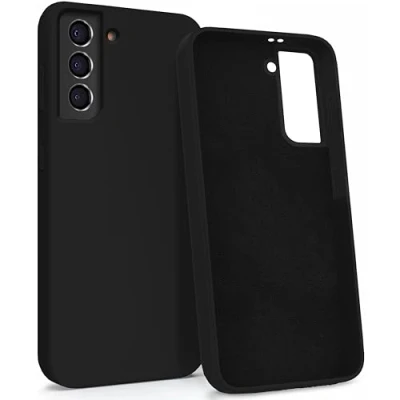 Abbildung von MyGadget Hülle für Samsung Galaxy S21 Gummierte Handyhülle [ 3 Layer Struktur ] Schutzhülle mit Soft Inlay &amp; Hardcase Cover außen Schwarz