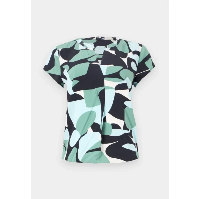 Abbildung von TOM Tailor Printed Shortsleeve Bluse, Damen, Größe: 36, Green