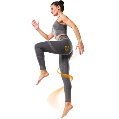 Abbildung von Guam, Power Fit Leggings, Leggings mit Guam Meeresalgen und FIR Bioaktiven Mineralien, FIBRAMAR Gewebe, Anticellulite, Straffend, Made in Italy, Farbe Grau Melange, Größe S/M (42 44)
