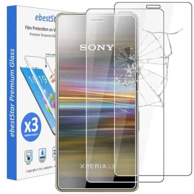 Abbildung von ebestStar kompatibel mit Sony Xperia L3 Panzer Schutz Glas (x3 Stück) Dual (2019) Schutzfolie, 9H gehärte Schutzglas, HD Displayschutz, Ultrabeständig