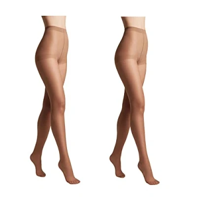 Abbildung von Conte elegant 2er Pack langlebige Damenstrumpfhose Halbmatt SOLO 40 DEN Damen Feinstrumpfhose Strumpfhose mit markiertem Höschenteil Einfarbig Farbe Natural Größe 6