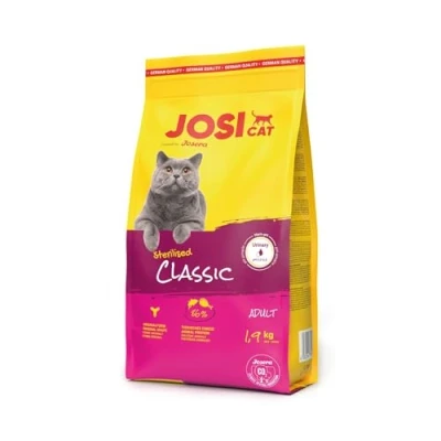 Abbildung von JosiCat Sterilised Classic (1 x 1,9 kg) Adult Premium Trockenfutter für kastrierte Katzen mit wenig Fett und viel Protein Powered by JOSERA Katzenfutter Alleinfuttermittel 1er Pack