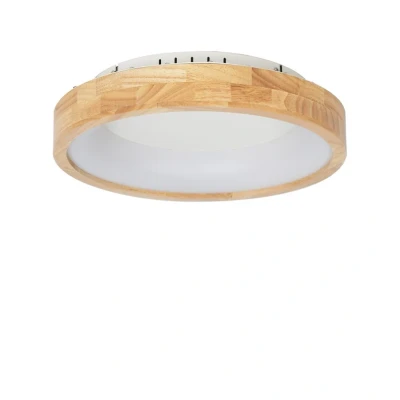 Abbildung von Lucande LED Deckenleuchte Samvel, Ø 40 cm, Holz