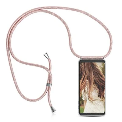 Abbildung von Handykette Handyhülle für Samsung Galaxy S20 FE, Transparent Handy Schutzhülle mit Kordel zum Umhängen Necklace, Weicher TPU stoßdämpfer Lanyard Abdecken Hülle