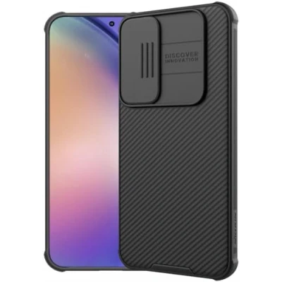 Abbildung von Nillkin CamShield Hülle für Samsung Galaxy A55 5G Back Cover mit Kamera Slider Extra Camera Protection Schwarz