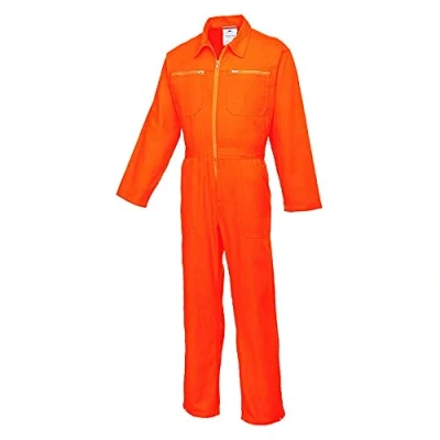 Abbildung von Portwest Baumwoll Overall, Größe: 4XL, Farbe: Orange, C811ORR4XL