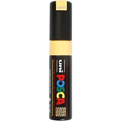 Abbildung von uni ball 182674 POSCA Marker mit breiter Keilspitze, neon blassorange