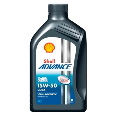 Abbildung von SHELL Advance 4T 15 W50 Ultra Pure Plus Technology Öl für Motor 100% Kunststoff 1 Liter