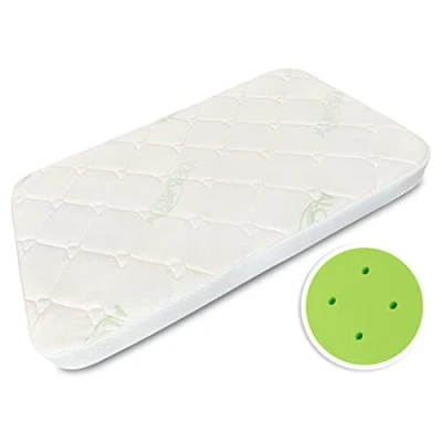 Abbildung von BADUM Babymatratze Chicco Next 2 Me 83x50x7 cm Kinderbettmatratze Matratze Zustellbett Babybetten Beistellbetten Reisebett Aloe Vera Bezug Schaum Oeko TEX