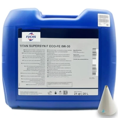 Abbildung von 20 L Fuchs Titan Supersyn F ECO FE 0W 30 kompatibel mit STJLR.03.5007 Motorenöl Motoröl Ölwechsel Öl SAE 0W30