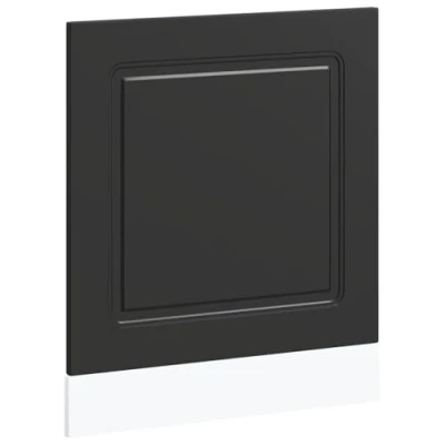 Abbildung von vidaXL Geschirrspülerblende Kalmar Schwarz 60x1,5x67 cm Holzwerkstoff, Geschirrspüler Frontblende, Verkleidung, Geschirrspülerfront