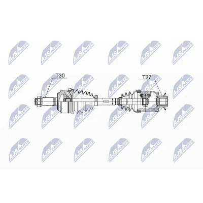 Abbildung von NTY NPW HD 062 Antriebswelle Vorderachse rechts 627 HONDA: CR V 4