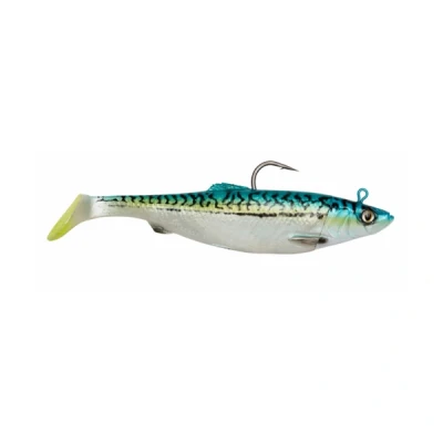 Abbildung von Savage Gear 4D Herring Big Shad Gummifisch, Farbe:Green Mackerel, Länge/Gewicht:22cm / 200g