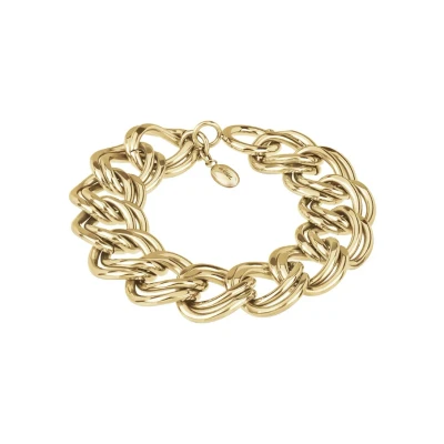 Abbildung von BREIL Damenarmband Hyper Collection TJ3041 Damenschmuck Stahlarmband für Damen, mit Hochglanzoberfläche, Gold Verstellbare Länge bis 21 cm