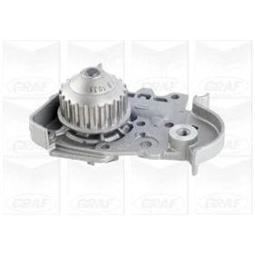 Abbildung von GRAF PA1035 Wasserpumpe 20 mit Dichtung mechanisch Stahlblech 52,48 für Zahnriementrieb RENAULT: CLIO 2, Kangoo II / Grand Kangoo, I